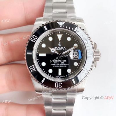New Upgraded V3 Rolex Submariner Date ETA2836 Watch Replica Ss Black Ceramic Bezel